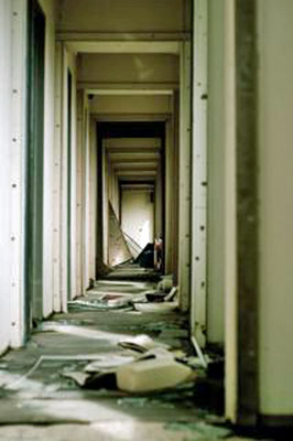 An image of an abandoned hallway.
