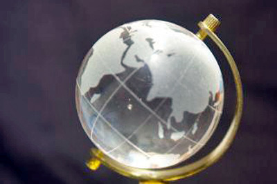 An image of a glass globe.