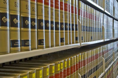 A photo of law books.