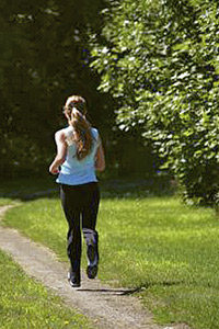 A photo of female jogger.