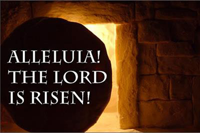 An image of the empty tomb.