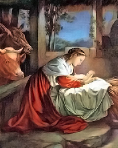 An image of a manger scene in Bethlehem.