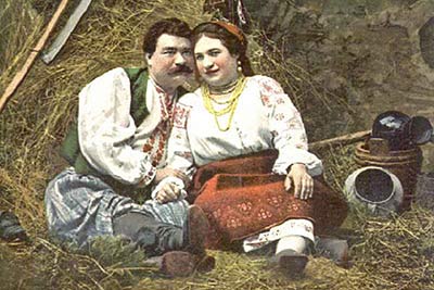 An image of Carpathian lovers - circa 1920.
